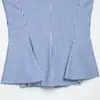 Comercio Electrónico Transfronterizo Estilo Europeo y Americano Ropa de Mujer ZA AliExpress Más Vendido Verano Nueva Llegada Falda Corta a Rayas Chaleco con Dobladillo