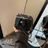 Bolsa Feminina Acolchoada com Corrente para Primavera e Verão 2025, Nova Bolsa de Ombro Cruzada de Nicho com Toque de Luxo, Bolsa Pequena Quadrada