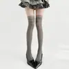 Calcetines Largos de Encaje Calados para Mujer, Calcetines Holgados Transpirables, Calcetines Finos de Verano Estilo Ballet