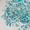 Diamantes para Uñas, 1440 Piezas en Total, Brillantes Azules Pavo Real Planos Base Mini Ojo de Caballo Diamantes de Forma Especial, Joyería de Diamantes Azules Lago para Uñas