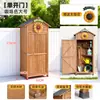 Cabaña de Herramientas de Madera Anticorrosión para Exteriores Armario de Almacenamiento Caja de Almacenamiento para Jardín Exterior en Balcón Almacenamiento para Villa Artículos Varios Armario para Exteriores