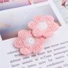 Dulce moda coreana multicolor lana Flor pasador de pelo Taobao joyería de venta caliente lindo pasador de pelo
