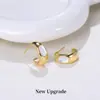 Pendientes de plata de ley 925 con pasador, estilo retro en forma de C, medio círculo, para mujer, diseño único, elegantes pendientes de botón, pendientes versátiles de estilo minimalista para mujer
