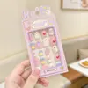 Conjunto de Adesivos de Unha Artística Infantil para Meninas Adesivos de Unha à Prova d'Água de Longa Duração Unhas Postiças Fofas de Desenho Animado para Bebês Presente de Feriado