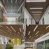 Canal de Luz Linear LED 50 de Largura 50 de Altura Iluminação de Escritório Perfil de Alumínio Luz Linear Canal de Alumínio Tira de Luz Montado na Superfície Embutido