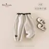 MsPualaOtoño/Invierno Nuevas Llegadas Ropa para Bebés Niñas Clase A Pantalones Largos de Chándal Bordados con Puños Forrados de Felpa para Bebé Niña