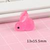 Resina simulação tridimensional pequeno coelho luminoso diy capa de celular chaveiro geladeira micro paisagem decoração material