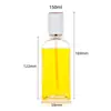 Botella de spray de tónico delicado para perfume plano transparente de PETG, 100/150 ml, subembotellado para cosméticos
