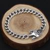 Joias de prata de lei s925 atacado prata tailandesa retrô personalidade da moda simples pulseira de casal para homens e mulheres
