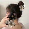 Pinza para el Cabello de Flor de Malla para Cabello Fino, Pasador para el Cabello de Mujer para la Parte Posterior de la Cabeza, Nuevo Clip de Tiburón de Gama Alta para Peinado 2026, Accesorio para el Cabello