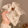 Pañuelo Cuadrado Estilo Francés Pastoral Lazo para el Cabello Cola de Caballo Atmósfera de Alta Gama Cuerda para el Cabello Banda Elástica Scrunchie Mori Girl Accesorio para el Cabello