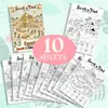 Nuevos pósteres para colorear transfronterizos de 10 hojas/paquete con temática del Antiguo Egipto, divertidos pósteres estilo doodle dibujados a mano para buscar y colorear