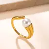 Novas Joias de Aço Inoxidável Transfronteiriças, Anéis Empilháveis Leves de Luxo Estilo Ins, Anéis Redondos Abertos Fundidos, Venda Direta do Fabricante
