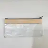 Bolsa para lápices de PVC esmerilado Bolsa de almacenamiento para papelería Bolsa para lápices de examen para estudiantes Estilo coreano simple Gran capacidad Bolsa para lápices con cremallera transparente