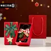Enfeites de Árvore de Pelúcia de Natal Sino Dourado Laços Decoração de Atmosfera Natalina Festival Lembrança Presente