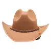 Sombrero de Jazz de Ala Ancha con Cinturón de Lana Retro Europeo y Americano para Viajes al Aire Libre Ocio Combinable Sombrero de Jazz de Ala Ancha para Mujer