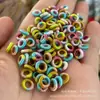 Teñido por Secciones Hecho a Mano Círculo sin Costuras Accesorios para Joyería DIY Pulsera Trenzada Cuerda para Collar Paquete de Materiales para Cuentas 200 Piezas
