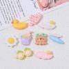 Mini horquillas para el pelo con dibujos animados de playa, hechas a mano, creativas, para uñas, para hacer tú mismo, accesorios de resina con pegamento en crema.
