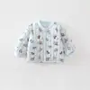 Ropa exterior para bebé niño con temática de coche de juguete, forrada de forro polar y acolchada de algodón, un cálido top de otoño e invierno, un cárdigan elegante y lindo para recién nacidos