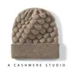 Gorro de Cachemir 100% Puro para Mujer Estilo Coreano Protección para las Orejas Tejido de Lana Lana Casual Versátil Engrosado Cálido Gorro de Partículas