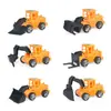 Mini Veículos de Engenharia Simulados, Veículos de Engenharia de Brinquedo, 6 Enfeites Decorativos Mistos para Assar, Fotos em 6 Vezes