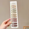 Lindo Pasador de Pelo de Lunares y Estrellas para Mujer, Pasador de Gama Alta y Exquisito, Pinza para Flequillo Estilo Coreano Color Café, Accesorio para el Cabello Versátil de Pinza de Pato