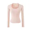 Estilo girl picante, camiseta de manga larga con escote pronunciado, colección de otoño para mujer, fina y ligeramente transparente, elástica, ajustada, sexy y adecuada como prenda interior o top