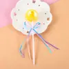 Decoración de pastel de bola de lentejuelas linda de 3 cm, creativa de fábrica, enchufe para pastel de bola de lentejuelas para postre de fiesta