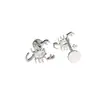 Pendientes de Escorpión de Titanio F136 con Incrustación de Circonita, Joyería de Aleación de Titanio G23 con Rosca Interna, Base de Pendiente de Aleación de Titanio