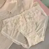 Ventas Directas de Fábrica Superventas Transfronterizos Estilo Puro Deseo Lazo Sexy Encaje Bragas para Mujer Delgadas Sin Costuras Calzones para Chica