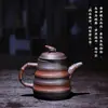 Oferta Especial Pote de Arcilla Morada Antigua Bambú de Primavera Grabado Tallado Tetera Juego de Té Kung Fu Uso Doméstico Olla para Preparar Té de Gran Capacidad Aprox.. 650ml