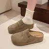 Zapatos Birkenstock de Moda Estilo Hada con Letras para Mujer, Nuevo para Primavera/Verano 2026, Calzado para Exteriores, Suela Suave, Suela Gruesa, Mocasines Completamente Cerrados