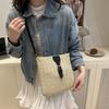 Bolsa Tejida Vacaciones Junto al Mar 2025 Nicho Estilo Occidental Versátil Casual Bolso Cruzado Súper Popular Bolso Cruzado de Hombro Único para Mujeres