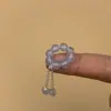 Varios Anillos de Correr de Cristal Accesorios DIY Amatista Citrino Cristal Rosa 4mm 6mm Tamaño Pequeño Cuentas Redondas Anillo de Correr