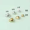 Plata S925 Chapada en Oro Cuentas Dobles de Amor para Pulsera de Cuerda Hecha a Mano DIY Accesorios para Collares