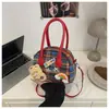 Bolsa Cruzada de Moda para Niña Estilo Japonés Dibujos Animados Retro Exquisita Cuadros Alto Valor Exquisita Elegante Linda Bolso de Mano