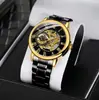 Dropshipping, Reloj Forsining de Comercio Exterior Más Vendido, Reloj Mecánico para Hombre Esqueleto, Reloj para Hombre con Correa de Malla