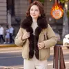 Invierno 2026 Nuevo Estilo Ropa para Madres Nuevo Estilo Chino Casual Talla Grande Holgada Adelgazante Engrosada Bodycon Cálida Chaqueta de Algodón