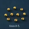 Cuentas Espaciadoras de Oro de 24K, Cuentas Espaciadoras para Pulseras de Oro, Materiales de Cuentas para Manualidades que No se Desvanecen, Accesorios Espaciadores, Venta al por Mayor de Cuentas