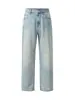 Ropa para Hombre Fengshe / Primavera Retro Americano Lyocell Jeans Acampanados para Hombre Streetwear Limpio Pantalones Rectos