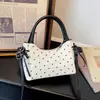 2026 Nuevo Bolso de Hombro de Lunares de Alto Valor para Mujer Estilo Coreano Bolso Cuadrado Pequeño Moda Bolso para el Hombro para el Trabajo Bolso Cruzado Versátil