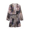 Comercio Exterior 2025 Nuevo Estilo de Verano Estilo Europeo y Americano Cintura Adelgazante Look Cinturón Vestido Mini Estampado Falda Corta de Mujer