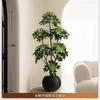 Simulación Planta Verde Pata de Pato Madera Lujo Ligero de Alta Gama Interior Sala de Estar Planta Verde Artificial en Maceta Planta Biónica Adornos Decorativos de Piso