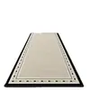 Alfombra de dormitorio color crema estilo francés, lujosa y elegante, adecuada para uso doméstico, dormitorio, mesita de noche y área de ventanal, resistente a las manchas