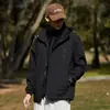 Chaqueta Exterior Tres en Uno a Prueba de Viento e Impermeable para Mujer, Estilo Pareja, Chaqueta de Montañismo Fina de Una Sola Capa para Hombre, Venta al por Mayor
