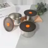 Caixa para Conservar Alimentos Aço Inoxidável Tigela Selada Tigela de Sopa Armazenamento na Geladeira Tigela Selada para Conservar Alimentos com Tampa Marmita Caixa Dispensadora Redonda