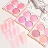 HISYI rubor inteligente de cuatro colores color natural nude maquillaje fácil de difuminar color mate contorno de color placa de rubor puro mujeres