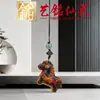 Año del Caballo Zodiaco Arcoíris Caballo de Madera Cadena para Teléfono Colgante Arte Ming Xian Yuan Llavero de Caballo de Madera Adorno para Bolso Artesanal