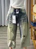 Jeans Rasgados Lavados Estilo Retro Americano para Mujer, Nuevo Estilo de Verano, Cintura Alta, Corte Holgado, Diseño Adelgazante, Pantalones Desgastados