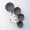 Juego de 8 piezas de tazas medidoras y cucharas medidoras de acero inoxidable para cocina y hogar con báscula, herramientas para hornear, juego de cucharas medidoras, cuchara multifunción